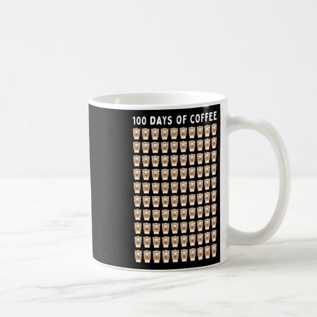 Caneca De Café Professora 100 Cafés 100º Dia da Escola (Direita)