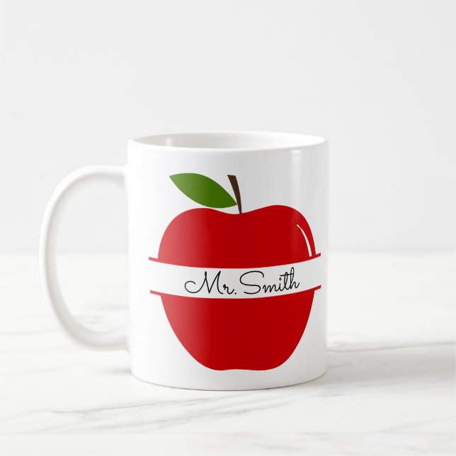 Caneca De Café Professora Apple Mug - Apple vermelha clássica (Esquerda)