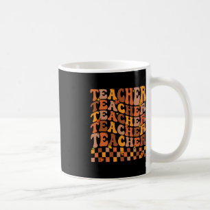 Caneca De Café Professora Cheia Autumn Vibes De Volta À Escola Ma
