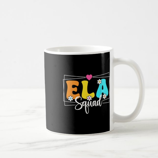 Caneca De Café Professora da Equipe de Ela de Volta às Aulas Líng (Direita)