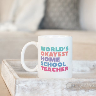 Caneca De Café Professora da escola de homenagens mais Okayest do