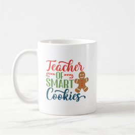 Caneca De Café Professora De Biscoito Inteligente De Natal