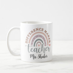 Caneca De Café Professora de Diferenças de Apreciação Agradeço