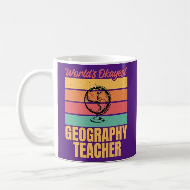 Caneca De Café Professora de Geografia mais bonita do mundo  (Esquerda)