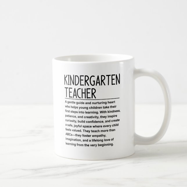 Caneca De Café professora de jardim de infância (Direita)