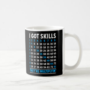 Caneca De Café Professora De Matemática, Eu Tenho Habilidades Que