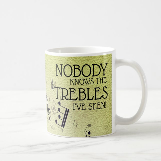 Caneca De Café Professora de Música Piada Engraçada | Nome Modelo (Direita)