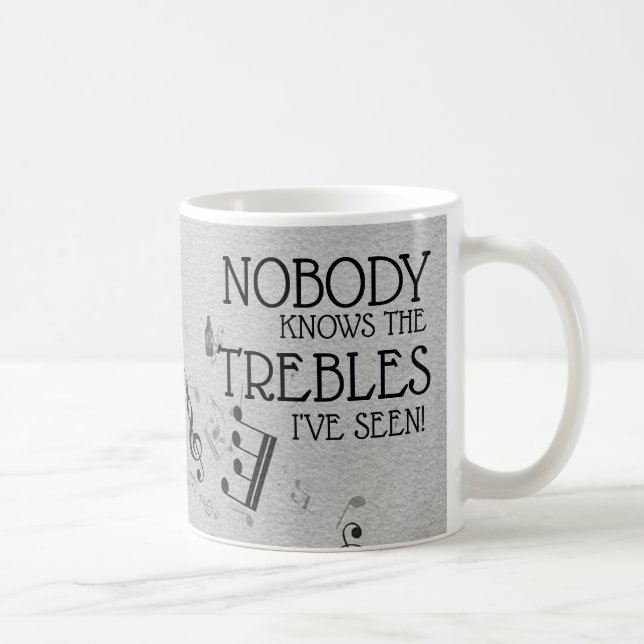 Caneca De Café Professora de Música Piada Engraçada | Nome Modelo (Direita)