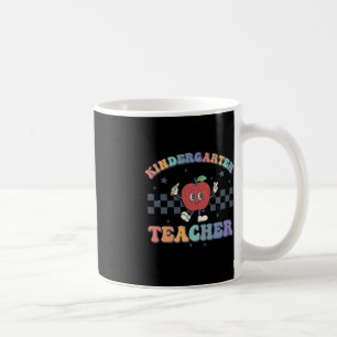 Caneca De Café Professora do infantário Groovy de volta à equipe 