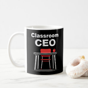Caneca De Café Professora Engraçada do CEO da sala de aula