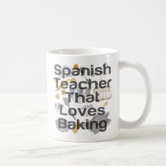 Caneca De Café Professora espanhola ama cozinhar