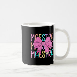 Caneca De Café Professora Espanhola Maestra Volta às Aulas Lápis