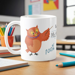 Caneca De Café Professora Favorita Personalizar Coruja
