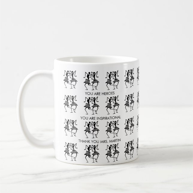 Caneca De Café Professora, fofos de silhueta (Esquerda)