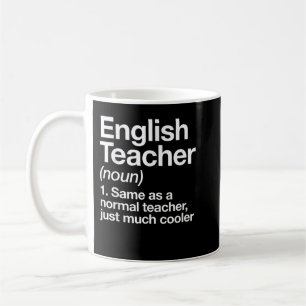 Caneca De Café Professora Inglês Definição Engraçada De Volta À E