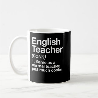 Caneca De Café Professora Inglês Definição Engraçada De Volta À E