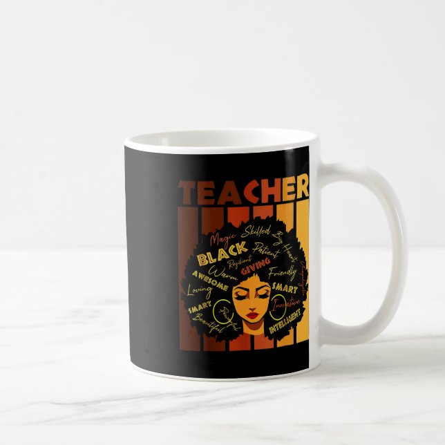Caneca De Café Professora inteligente afro ama mulheres afro-amer (Direita)