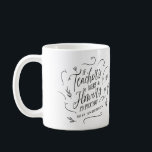 Caneca De Café Professora moderna tipografia, flores elegantes pa<br><div class="desc">Professora moderna tipografia,  obrigado elegante de escritura. Se os professores fossem flores,  escolheria-te. Design personalizado elegante moderno.</div>
