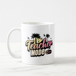 Caneca De Café Professora Modo Desligado Classe Despedida Educado