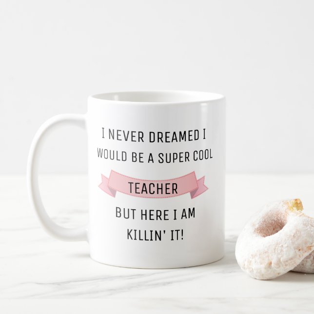 Caneca De Café Professora Mug Presente Para Apreciação Do Profess (Com Donut)