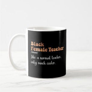 Caneca De Café Professora Negra Definição Engraçada Ensino