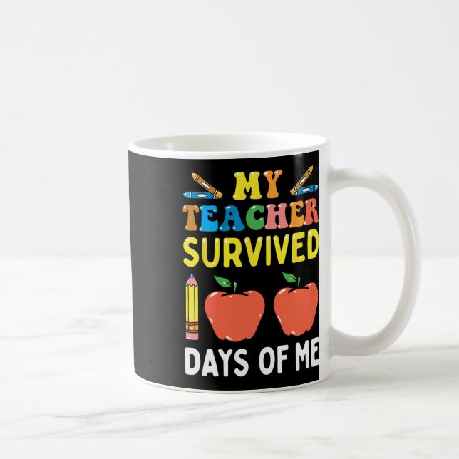 Caneca De Café Professora Sobreviveu A 100 Dias Da Minha Escola D (Direita)