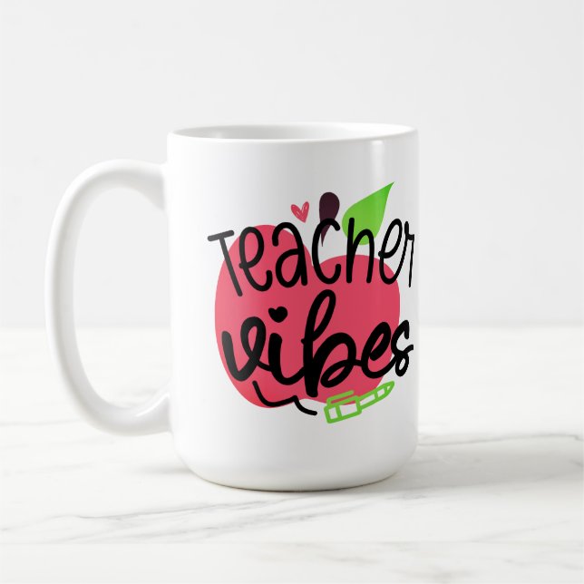 Caneca De Café Professora Vibes Apple (Esquerda)