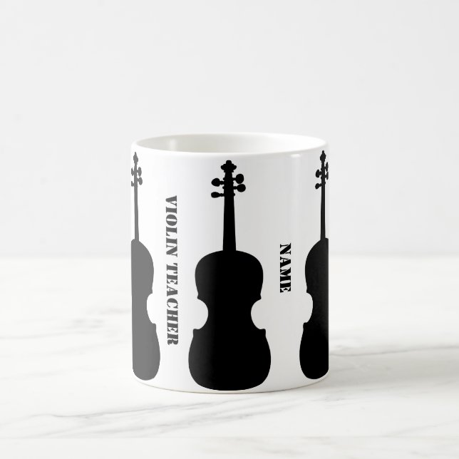Caneca De Café Professora Violin Gift Personalizado (Centro)