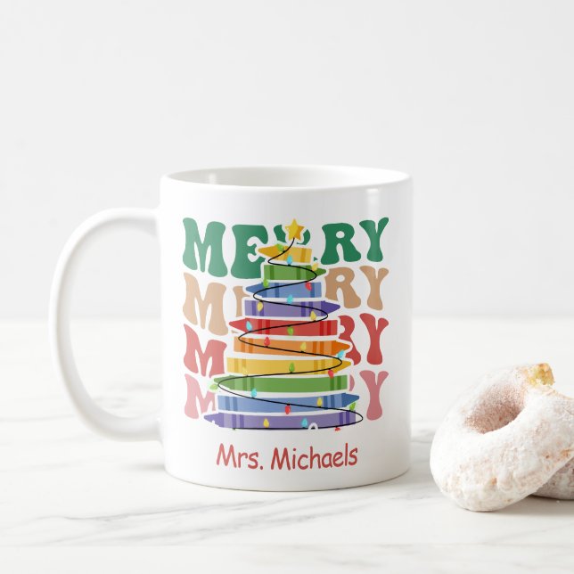 Caneca De Café Professores Adoráveis Presentes no Natal (Com Donut)