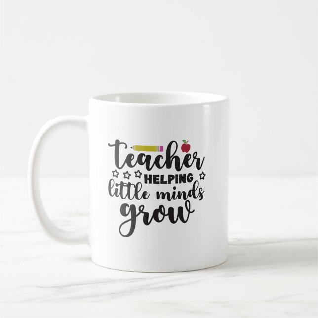 Caneca De Café Professores ajudando as mentes pequenas a crescer (Esquerda)
