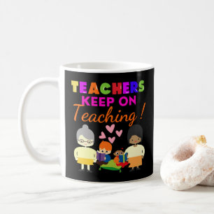 Caneca De Café PROFESSORES CONTINUAM ENSINANDO professor engraçad
