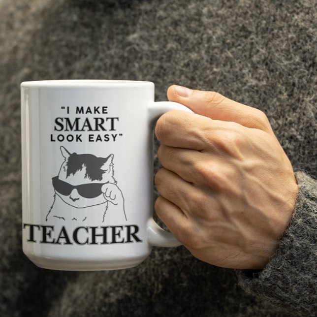 Caneca De Café Professores customizáveis "Eu faço inteligente par (Criador carregado)