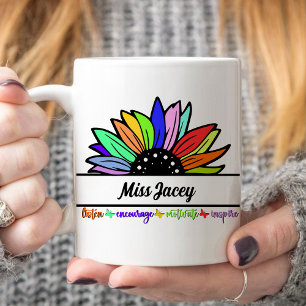 Caneca De Café Professores de flores selvagens Apreciação, profes