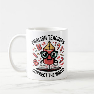 Caneca De Café Professores de Inglês Corrigem o Mundo Professor d