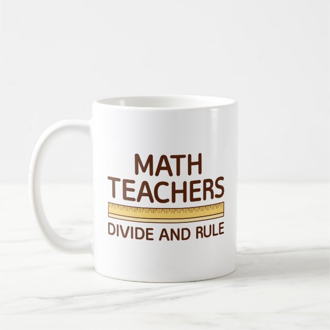 Caneca De Café Professores De Matemática Dividem E Regra (Esquerda)