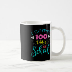 Caneca De Café Professores Divertidos Estudantes Eu Sobrevivi 100
