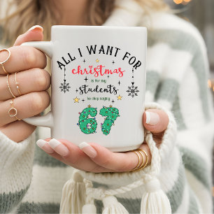 Caneca De Café Professores Engraçados Natal parem de dizer "6 7"