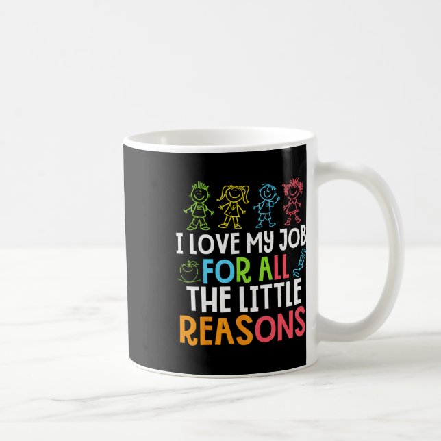 Caneca De Café Professores Eu Amo Meu Trabalho Por Todos Os Peque (Direita)