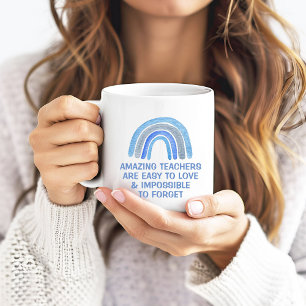 Caneca De Café Professores Incríveis São Fáceis de Amar Arco-Íris