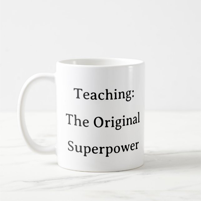 Caneca De Café Professores Mug - Ensinando A Superpotência Origin (Esquerda)