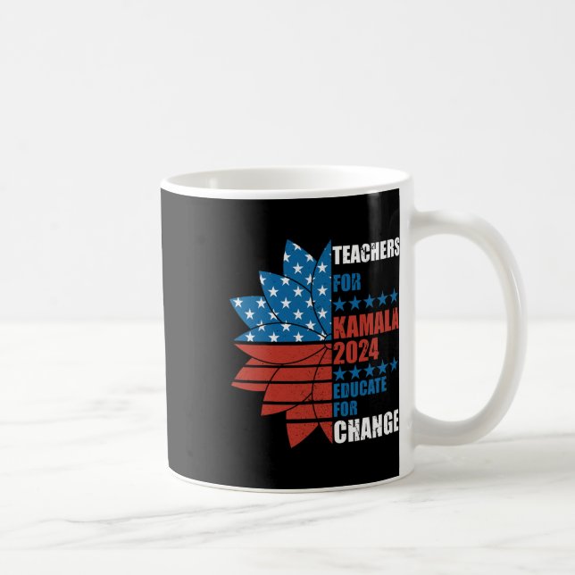 Caneca De Café Professores Para Kamala 2024 Educados Para Mudança (Direita)