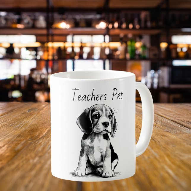 Caneca De Café Professores Pet=Desenho de Beagle (Criador carregado)