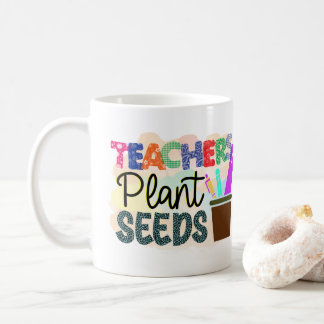Caneca De Café Professores Plantam Sementes Coloridas De Mug De C
