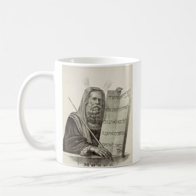 Caneca De Café Profeta Moisés com as Tábuas da Lei (Esquerda)