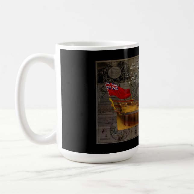 Caneca De Café Profile Painting of Ship Jersey (Esquerda)