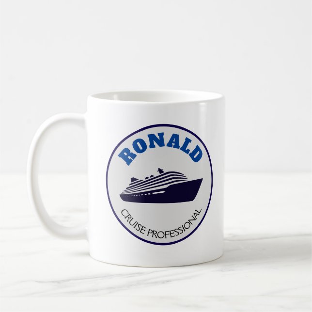 Caneca De Café Profissional de Cruzeiro Engraçado   (Esquerda)