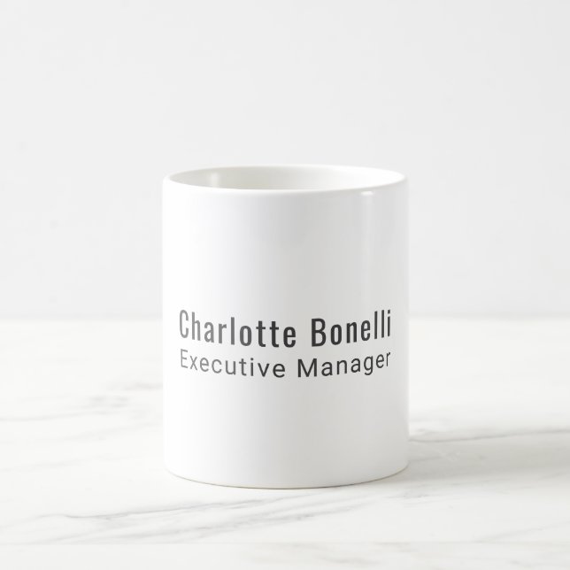 Caneca De Café Profissional Minimalista Moderno Simples (Centro)