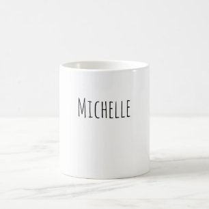Caneca De Café Profissional Minimalista Moderno Simples Nome Próp