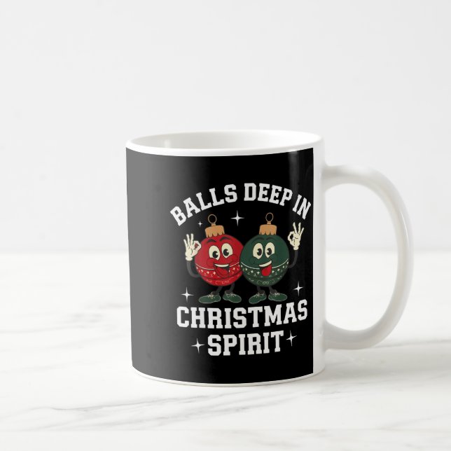 Caneca De Café Profundamente no Natal Srit Humor de Natal Engraça (Direita)