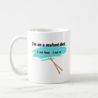 Caneca De Café Programa de Dieta See-Food